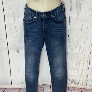 Express Mid Rise Indigo Blue Faded Denim, Skinny Size 2R (regular) Pre-owned